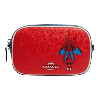 COACH MARVEL Collaboration Leather Crossbody Bag, Sling Bag, Fanny Pack Medium Size Women's Red