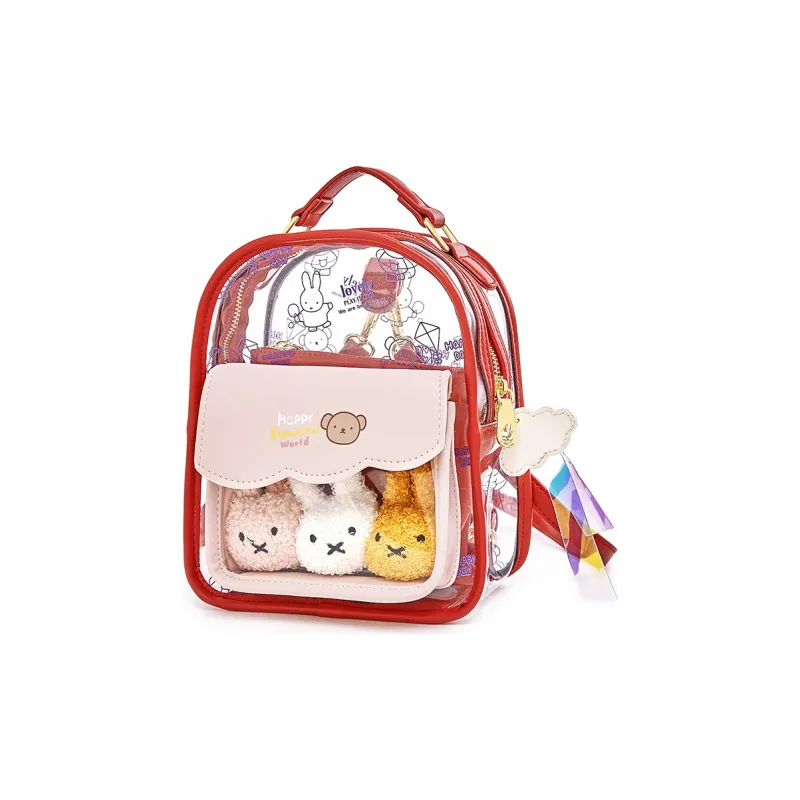 Miffy PVC Jelly Bag Backpack Regular Women's Pink/Red/Yellow-1