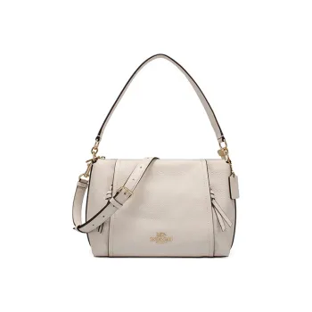 COACH Marlon Cow Leather Shoulder Bag, Handbag Large Size Women's Silver