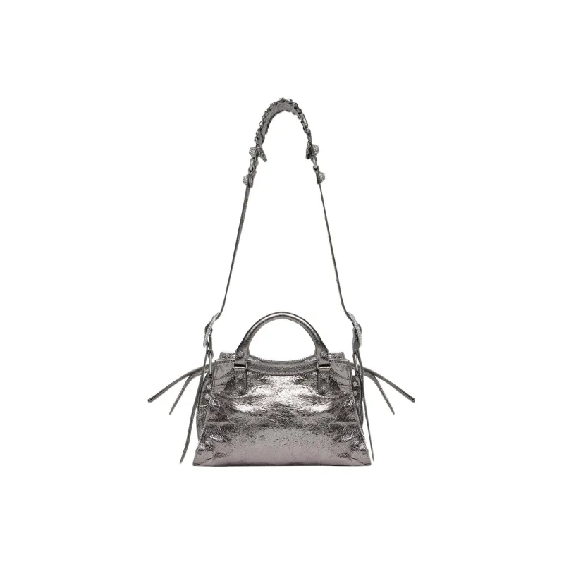 Balenciaga Neo Cagole Sheepskin Shoulder Bag, Handbag, Crossbody Bag Extra Small Women's Silver-1