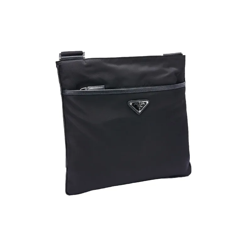 PRADA Nylon Fabric Messenger Bag Shoulder Bag Crossbody Bag Men's Black-1