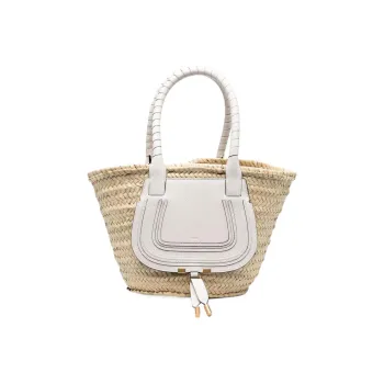 Chloe Calfskin Shoulder Bag Crossbody Bag Handbag Women's White