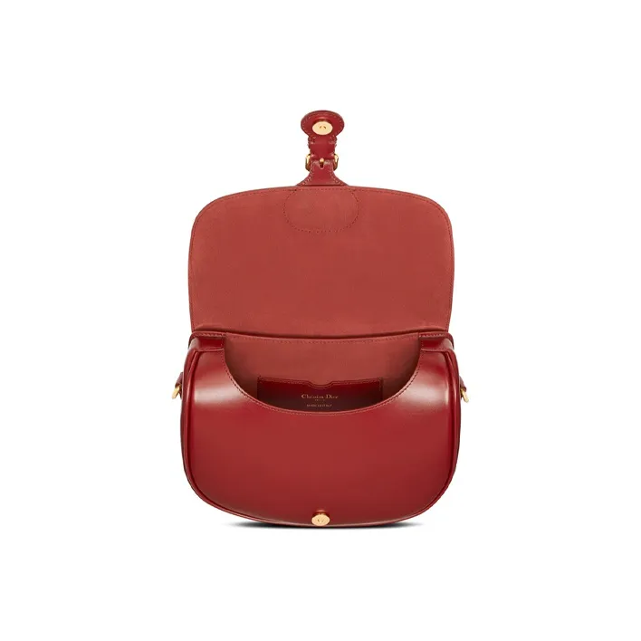 DIOR Bobby Smooth Finish Calfskin One Shoulder Crossbody Clutches Medium Size Women's Brick Red-2