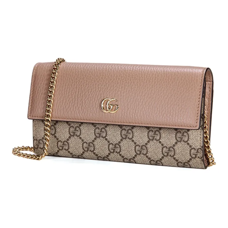 GUCCI Marmont Canvas With Leather Crossbody Bag, Shoulder Bag Women's-2