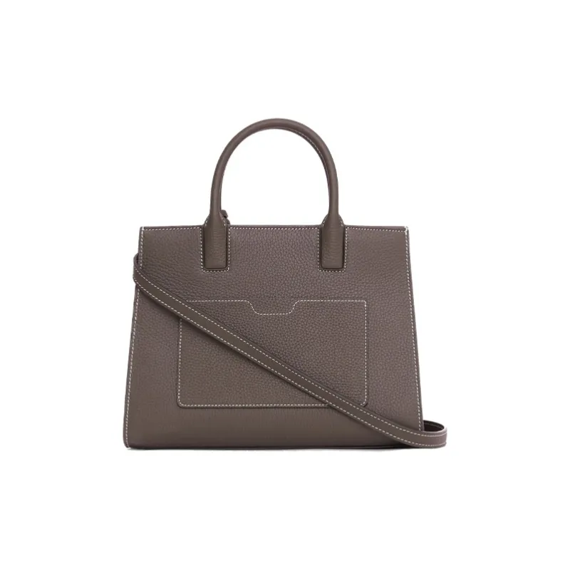 Burberry Cow Leather Shoulder Bag, Crossbody Bag, Handbag Mini Women's Dark Gray Brown-3