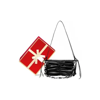Julychagall Cow Leather Shoulder Bag Regular Women's Black