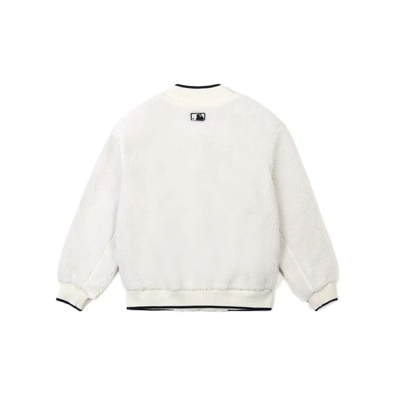 MLB New York Yankees Velvet Jackets Unisex Ivory White-1