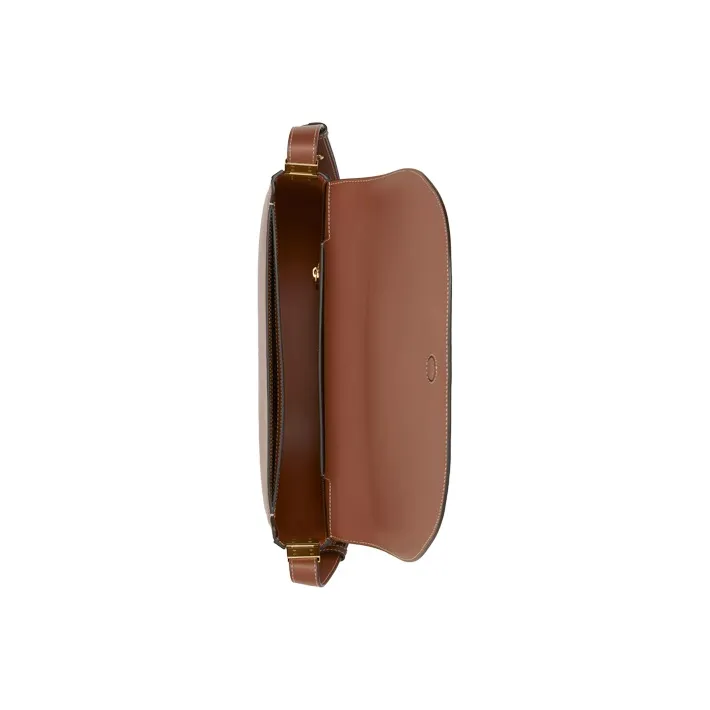Burberry Olympia Perforated Leather Shoulder Bag Crescent Bag Portable Crossbody Bag Shoulder Bag Women's Tan-3