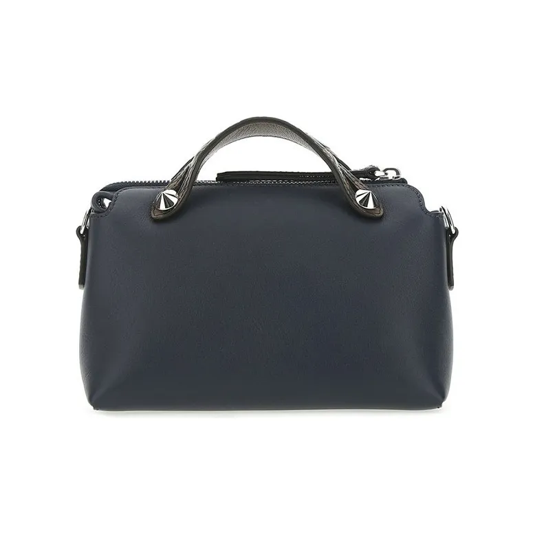 FENDI By The Way Boston Bag Mini With Ff Motif Navy-1