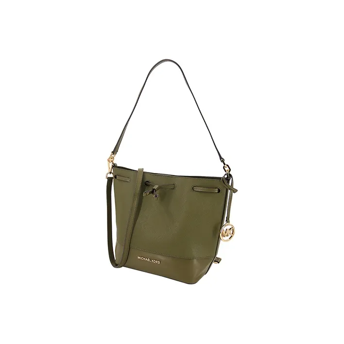 MICHAEL KORS MICHAEL KORS Handbag Collection Trista Leather Shoulder Bag Medium Size Women's Green-1