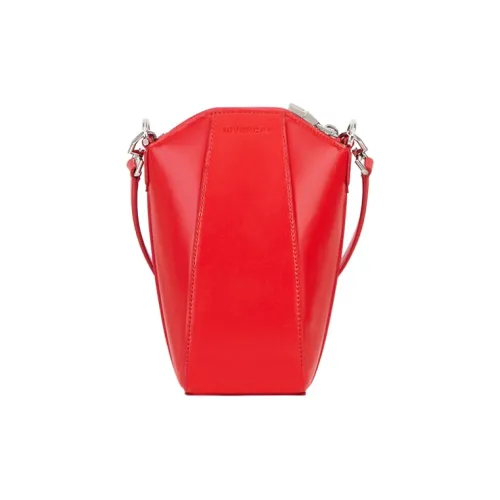 Givenchy Antigona Cow Leather Cell Phone Pouch Shoulder Bag Crossbody Bag Mini Women's Red