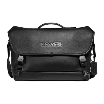 COACH Cow Leather Cycling Bag Messenger Bag Crossbody Bag Shoulder Bag Medium Size Men's Black
