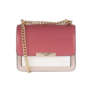 MICHAEL KORS Jade Leather Crossbody Bag, Shoulder Bag Small Size Women's Rose Pink