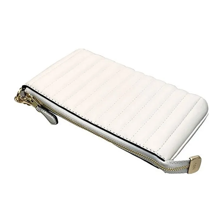 COACH Wristlet Leather Handheld Wrist Bag Crossbody Handbag Small Size Women's White-3