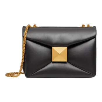 Valentino GARAVANIOne Stud Sheepskin Handbag, Shoulder Bag Women's Midnight Black