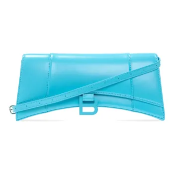 Balenciaga Hourglass Calfskin Hourglass Bag Shoulder Bag Crossbody Bag Women's Blue