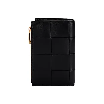 Bottega Veneta Intreccio Bi-Fold Zip Wallet