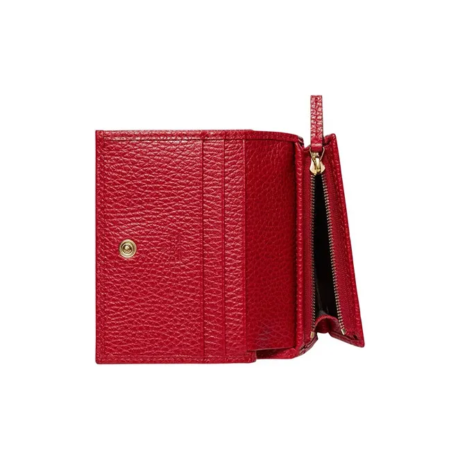GUCCI Marmont Leather Card Holder Women's Red-2