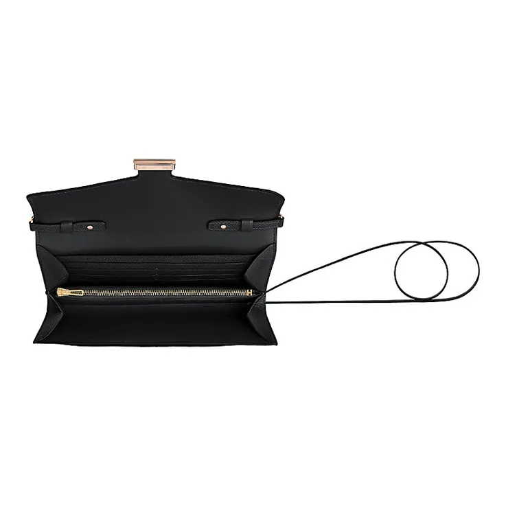 HERMES Constance To Go Epsom Leather Wallets Shoulder Bag Crossbody Bag Women's Noir Black-2