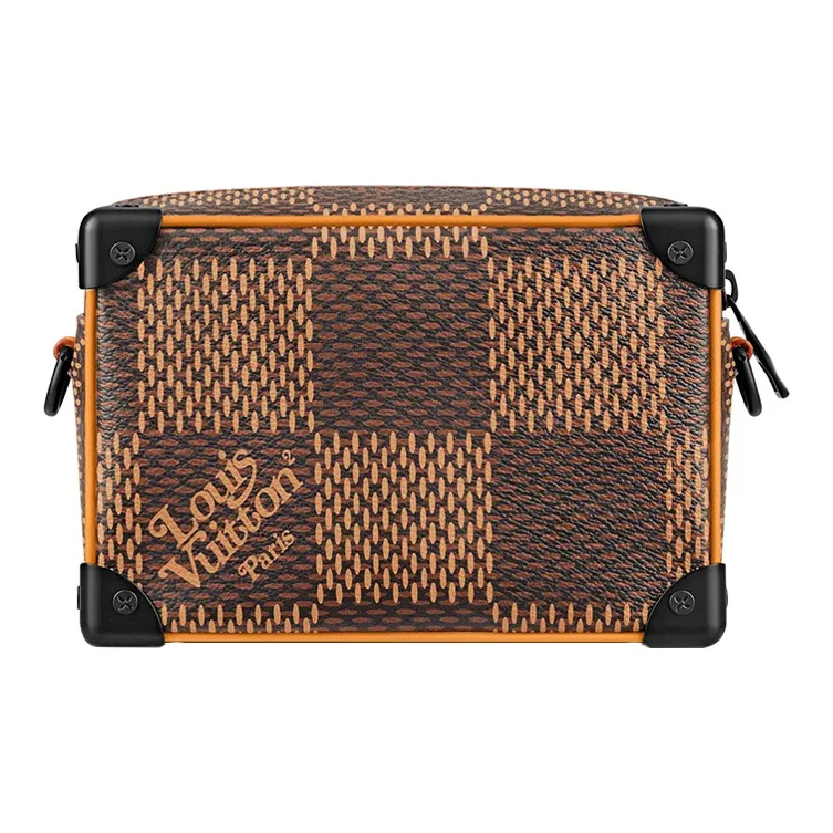 LOUIS VUITTON X Nigo Soft Trunk Damier Ebene Giant Mini Brown-3