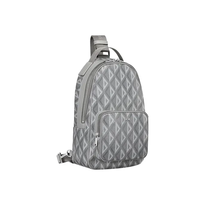 DIOR Adjustable Strap Sling Bag, Portable One Shoulder Backpack, Crossbody Bag Mini Men's Gray-1