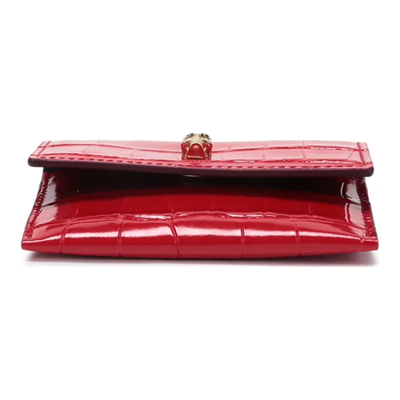 Alexander McQueen Leather Card Holder Card Holder Women's Red-4