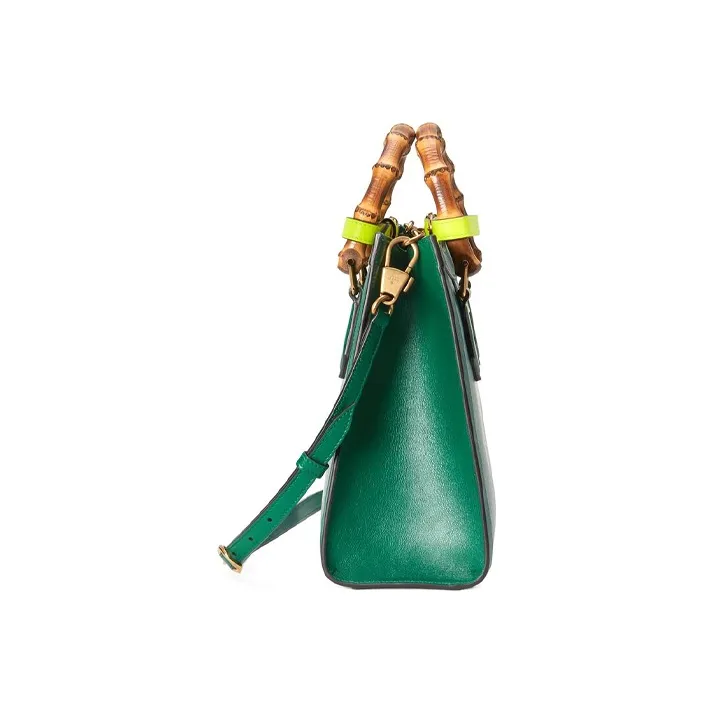 GUCCI Diana Leather Tote Bag Shopping Bag Shoulder Bag Crossbody Bag Handbag Small Size Women's Emerald Green-2