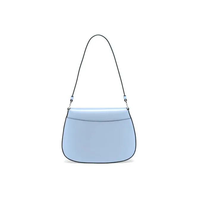 PRADA Cleo Shiny Leather Crescent Moon Bag Shoulder Bag Women's Sky Blue-1