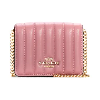 COACH Leather Wallet Mini Women's Cherry Blossom Pink