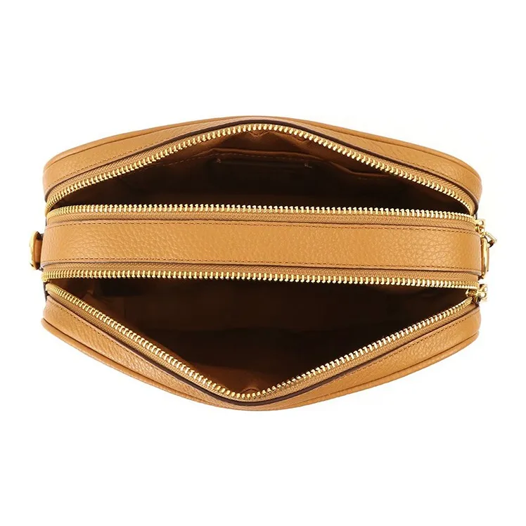 COACH Jes Leather Camera Bag, Shoulder Bag, Crossbody Bag Medium Size Women's Brown-4