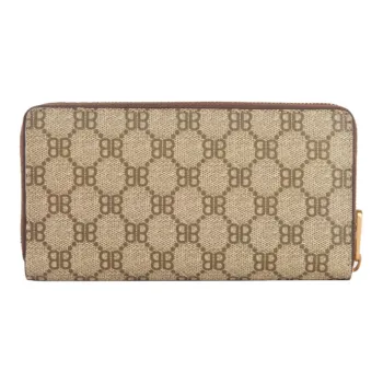 Balenciaga GUCCI Heavyweight Collaboration Canvas Wallet Women's Beige