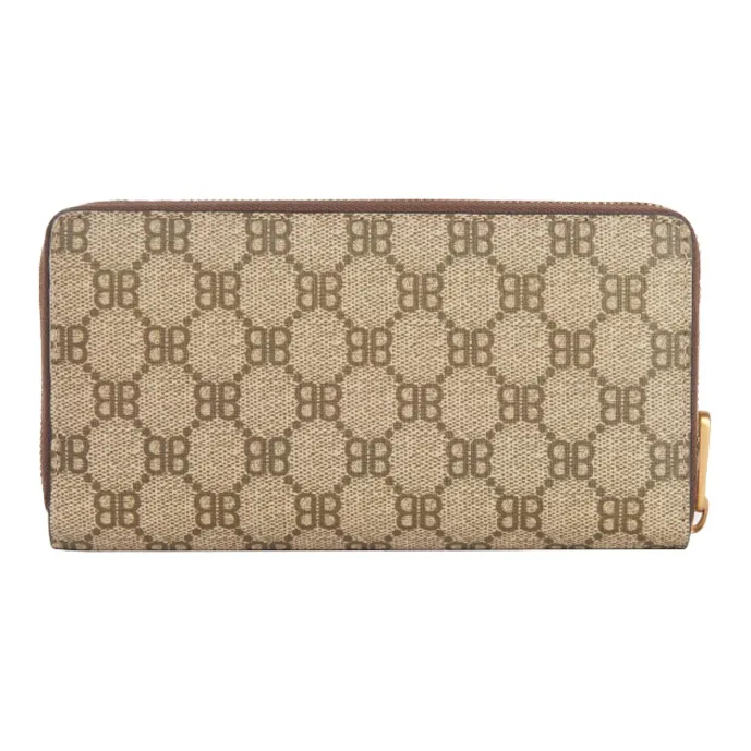 Balenciaga GUCCI Heavyweight Collaboration Canvas Wallet Women's Beige-0