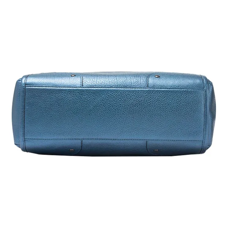 COACH Mickie Leather Dumpling Bag Handbag Large Size Women's Sky Blue-3