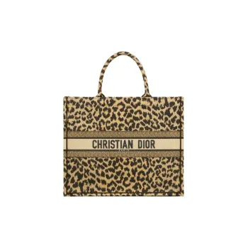 DIOR Canvas Shopping Bag Handbag Regular Women's Beige