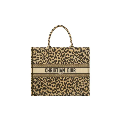 DIOR Canvas Shopping Bag Handbag Regular Women's Beige