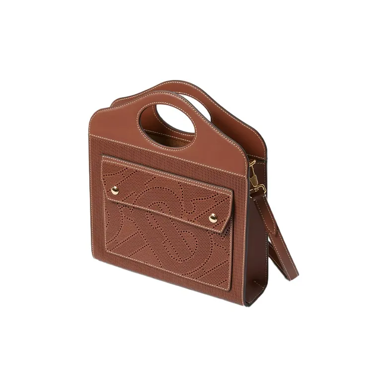 Burberry Leather Tote Bag Shopping Bag Handbag Shoulder Bag Crossbody Bag Mini Women's Tan-1