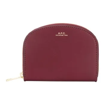 A.P.C Cow Leather Coin Purse Women's Red