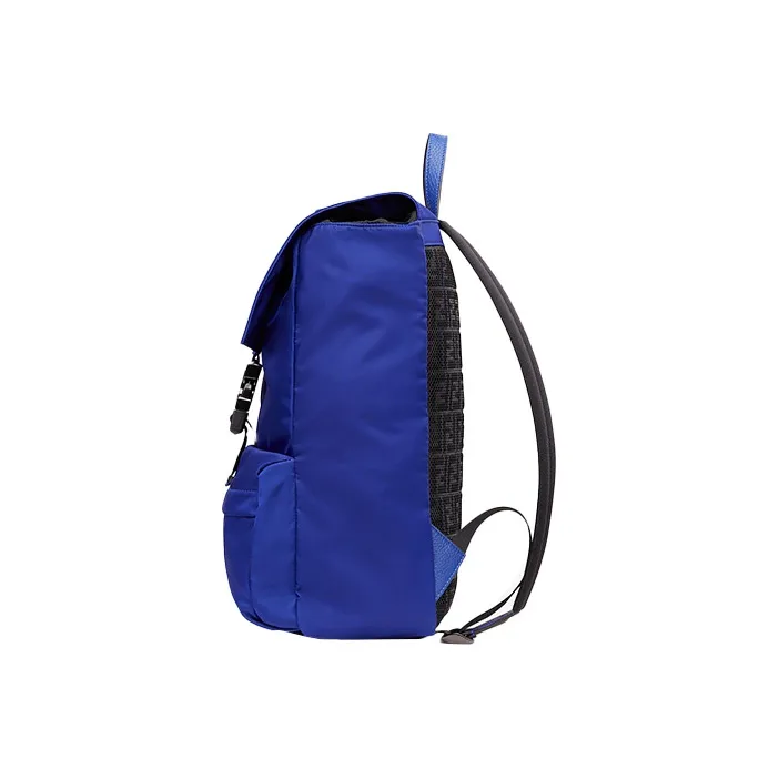 FENDI Fendiness Recycled Nylon Backpack Medium Size Men's Fluorescent Blue-1