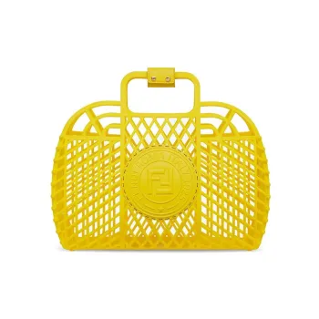 FENDI Recycling Plastic Tote Medium Size Women's Yellow