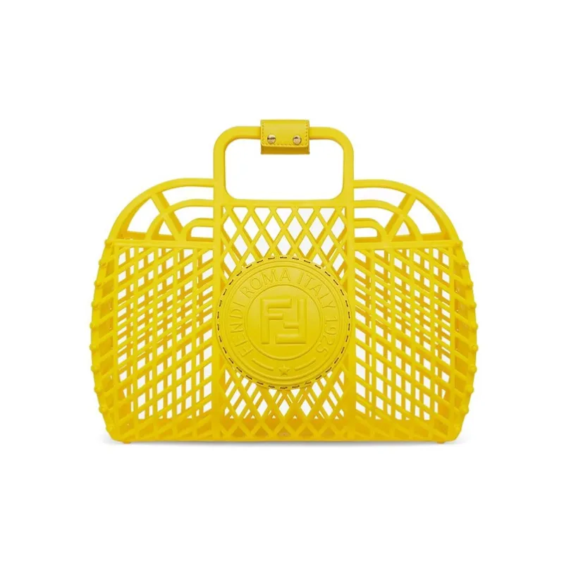 FENDI Recycling Plastic Tote Medium Size Women's Yellow-0