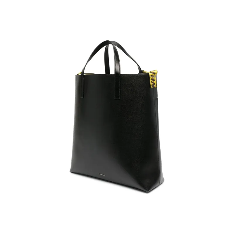 OFF WHITE Diag Striped Industrial Belt Strap Tote Black/White-1