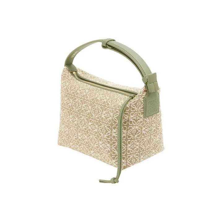 LOEWE Cubi Bag Small Anagram Jacquard Green/Avocado Green-4