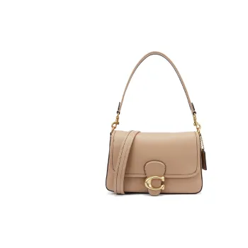 COACH Leather Shoulder Bag Crossbody Bag Shoulder Bag Handbag Medium Size Women's Light Coffee