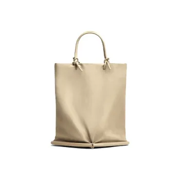 Bottega Veneta Beak Leather Handbag Women's Khaki