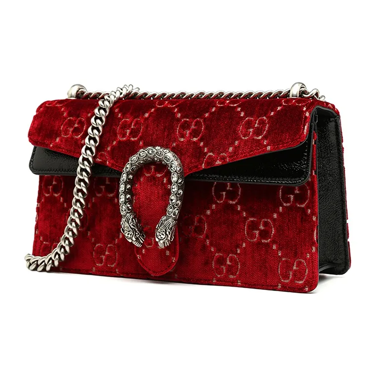 GUCCI Dionysus Velvet Shoulder Bag Women's Red-6