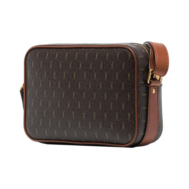 SAINT LAURENT Cow Leather Camera Bag Shoulder Bag Crossbody Bag Unisex Chestnut/Earth Brown-1