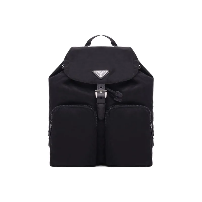 PRADA Nylon Backpack Unisex Black-0