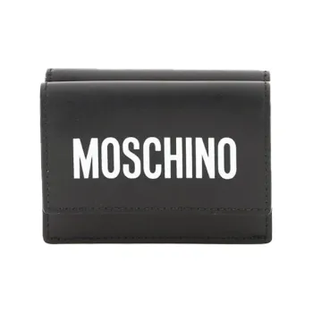 MOSCHINO Cow Leather Wallet Men's Black