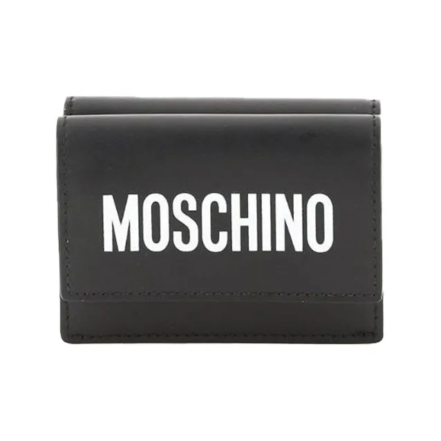 MOSCHINO Cow Leather Wallet Men's Black-0