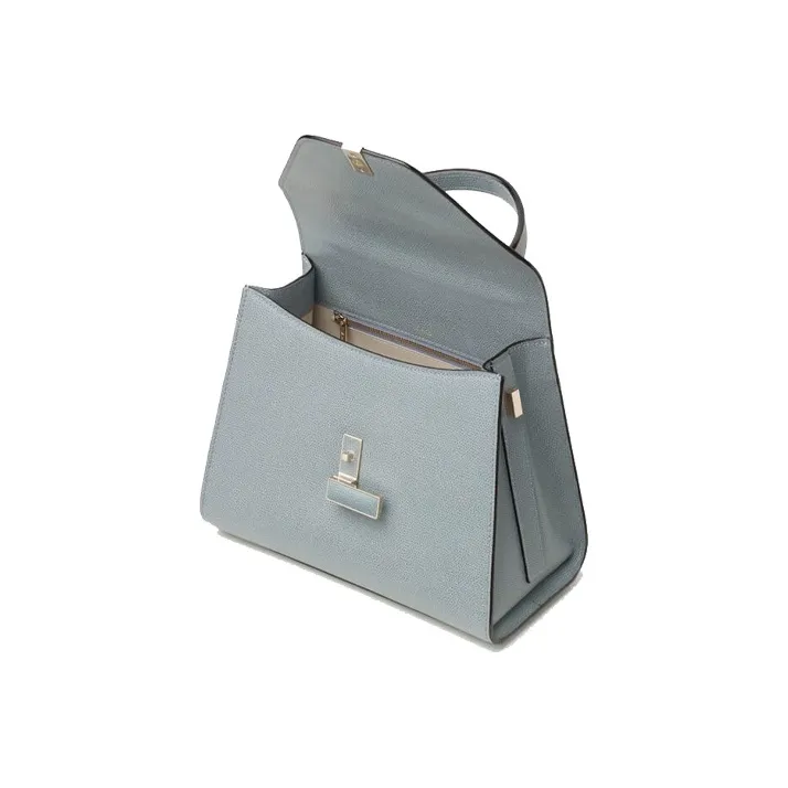 Valextra Iside Calfskin Shoulder Bag, Crossbody Bag, Handbag Women's Blue-2